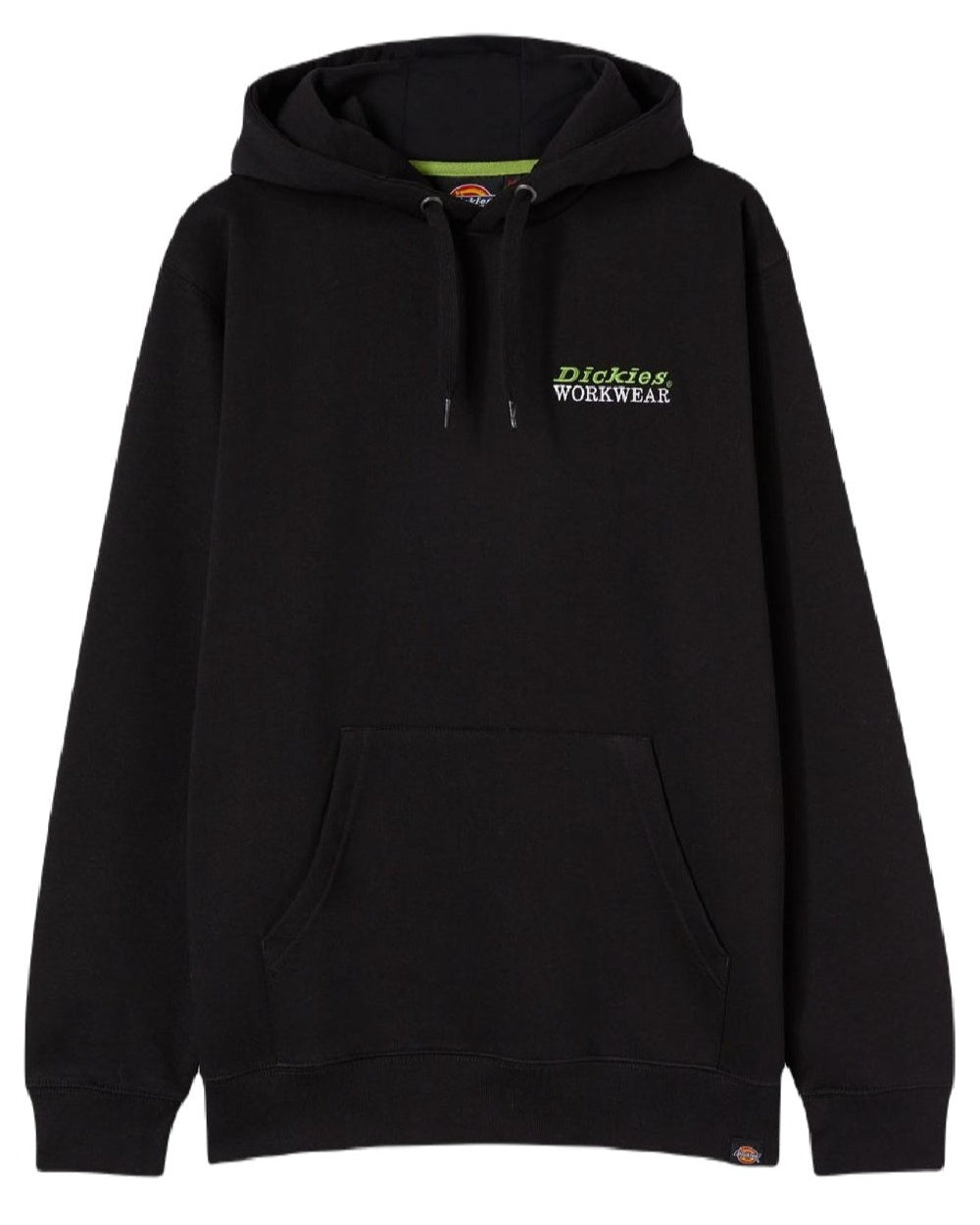 Black coloured Dickies Stowe Graphic Hoodie on white background 