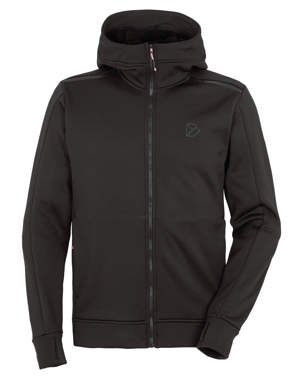 Black coloured Didriksons Acke Full Zip Jacket on white background 