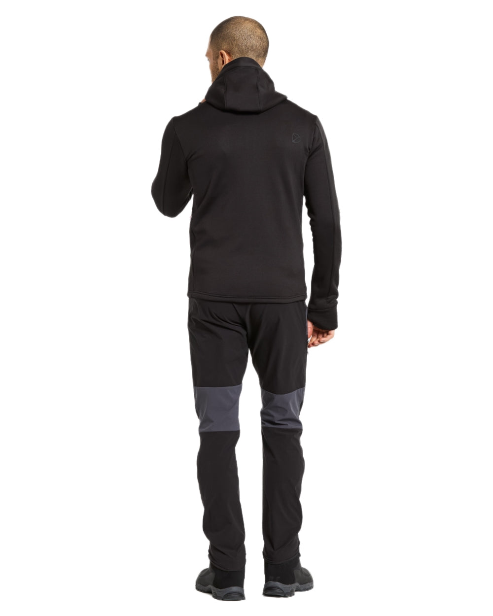 Black coloured Didriksons Acke Full Zip Jacket on white background 