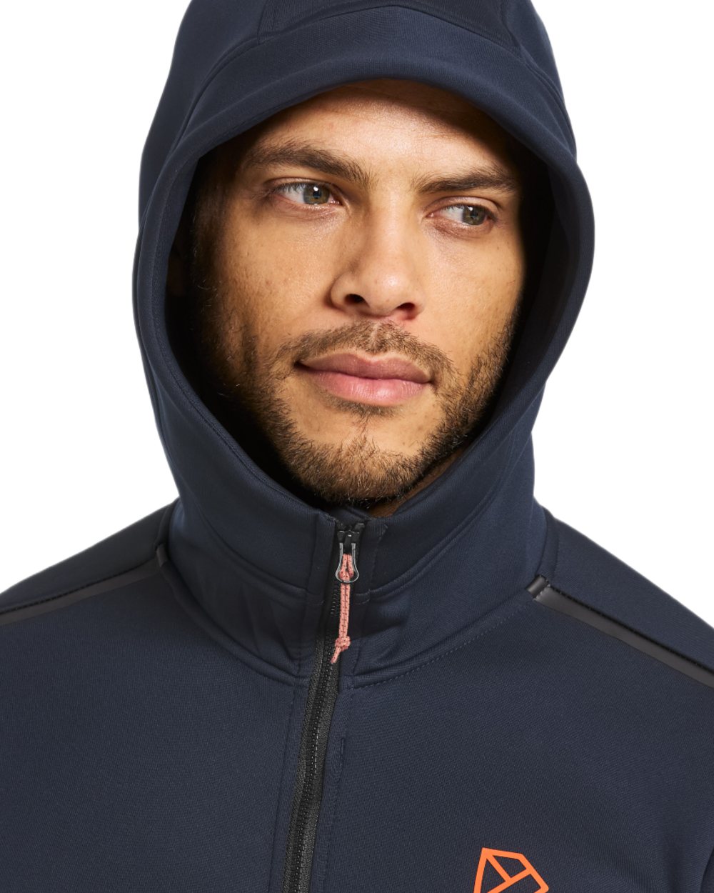 Dark Night Blue coloured Didriksons Acke Full Zip Jacket on white background 