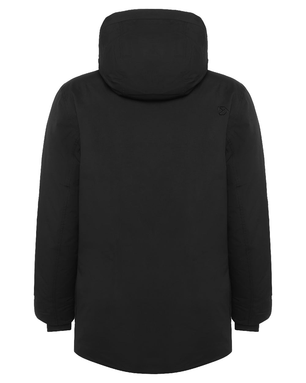 Black coloured Didriksons Akilles Mens Parka 3 on white background 