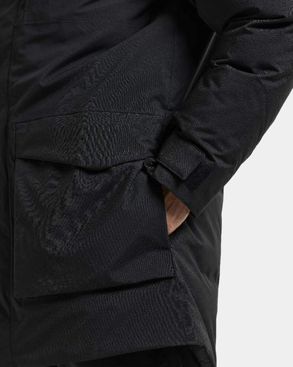 Black coloured Didriksons Akilles Mens Parka 3 on white background 