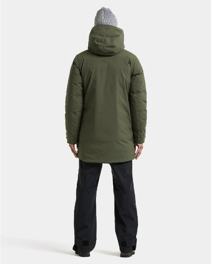 Deep Green coloured Didriksons Akilles Mens Parka 3 on white background 