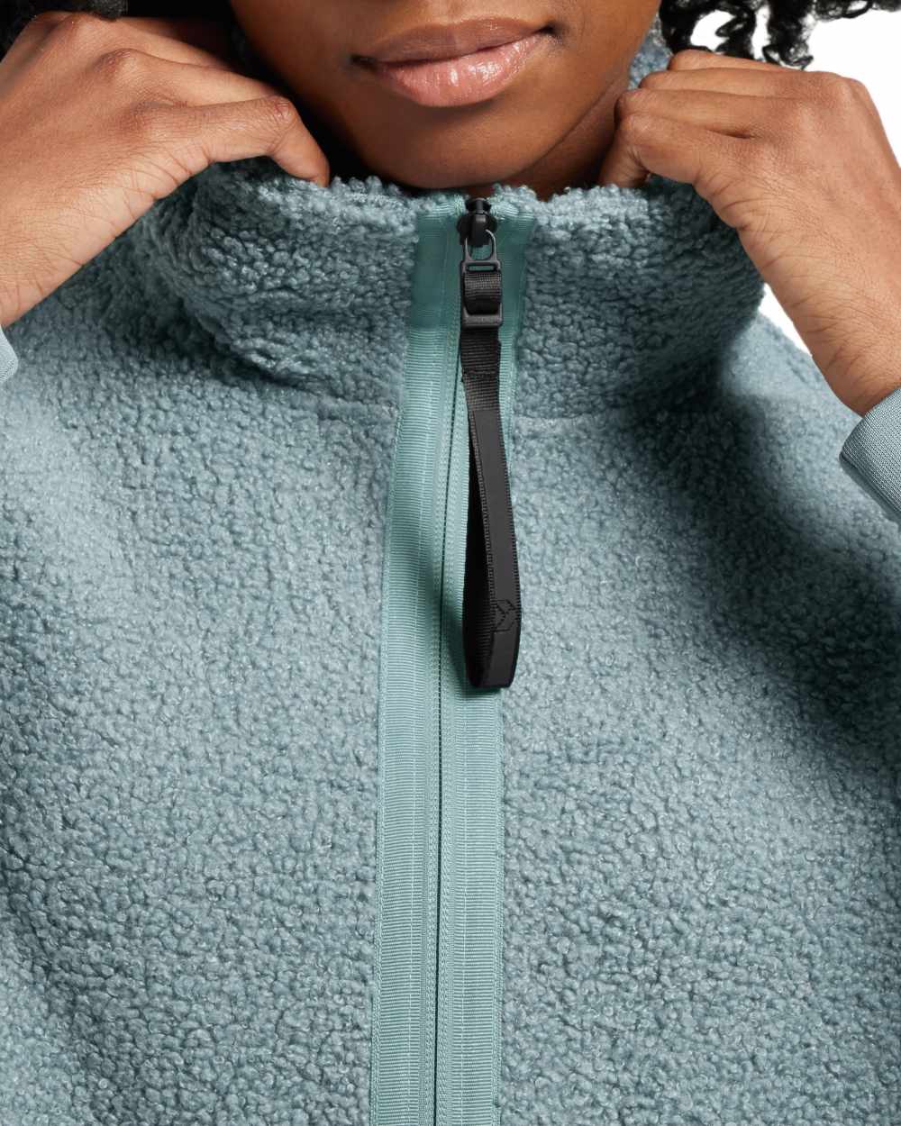 Factory Blue coloured Didriksons Full-Zip Fleece Jacket on white background 