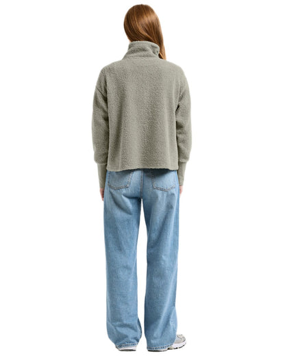 Wilted Leaf coloured Didriksons Full-Zip Fleece Jacket on white background 