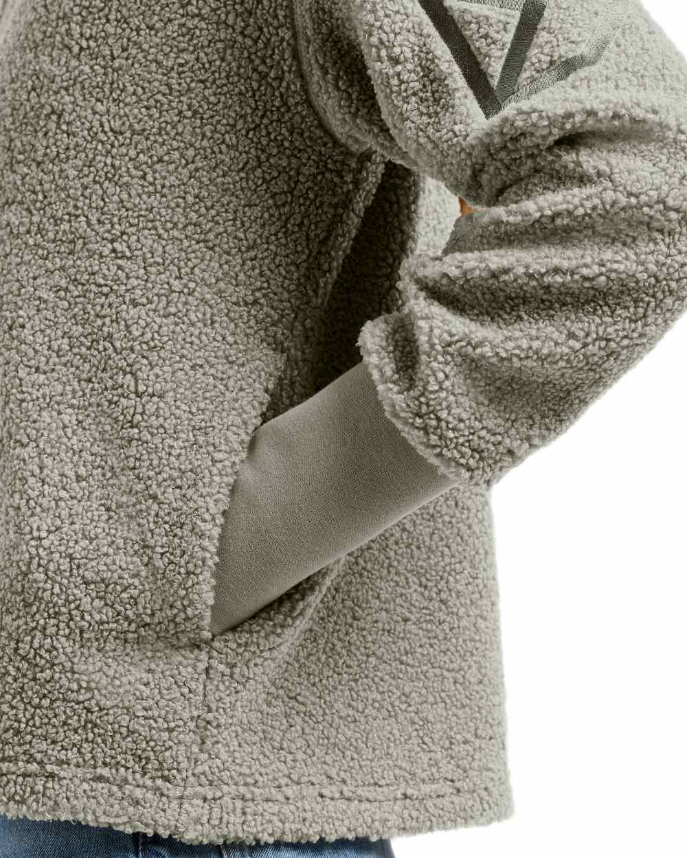 Wilted Leaf coloured Didriksons Full-Zip Fleece Jacket on white background 