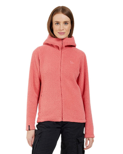 Pink Blush Coloured Didriksons Anniken Womens Full Zip Fleece on White background 