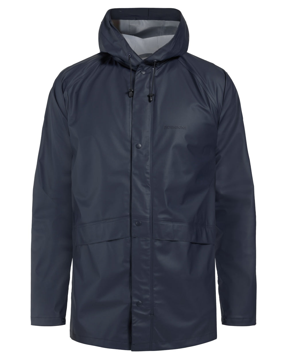 Dark Night Blue coloured Didriksons Avon Galon Jacket 2 on white background 
