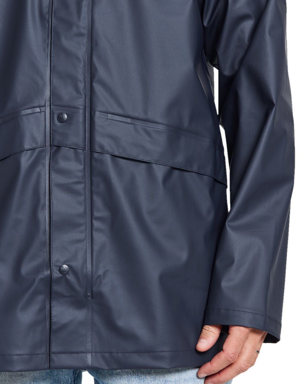 Dark Night Blue coloured Didriksons Avon Galon Jacket 2 on white background 