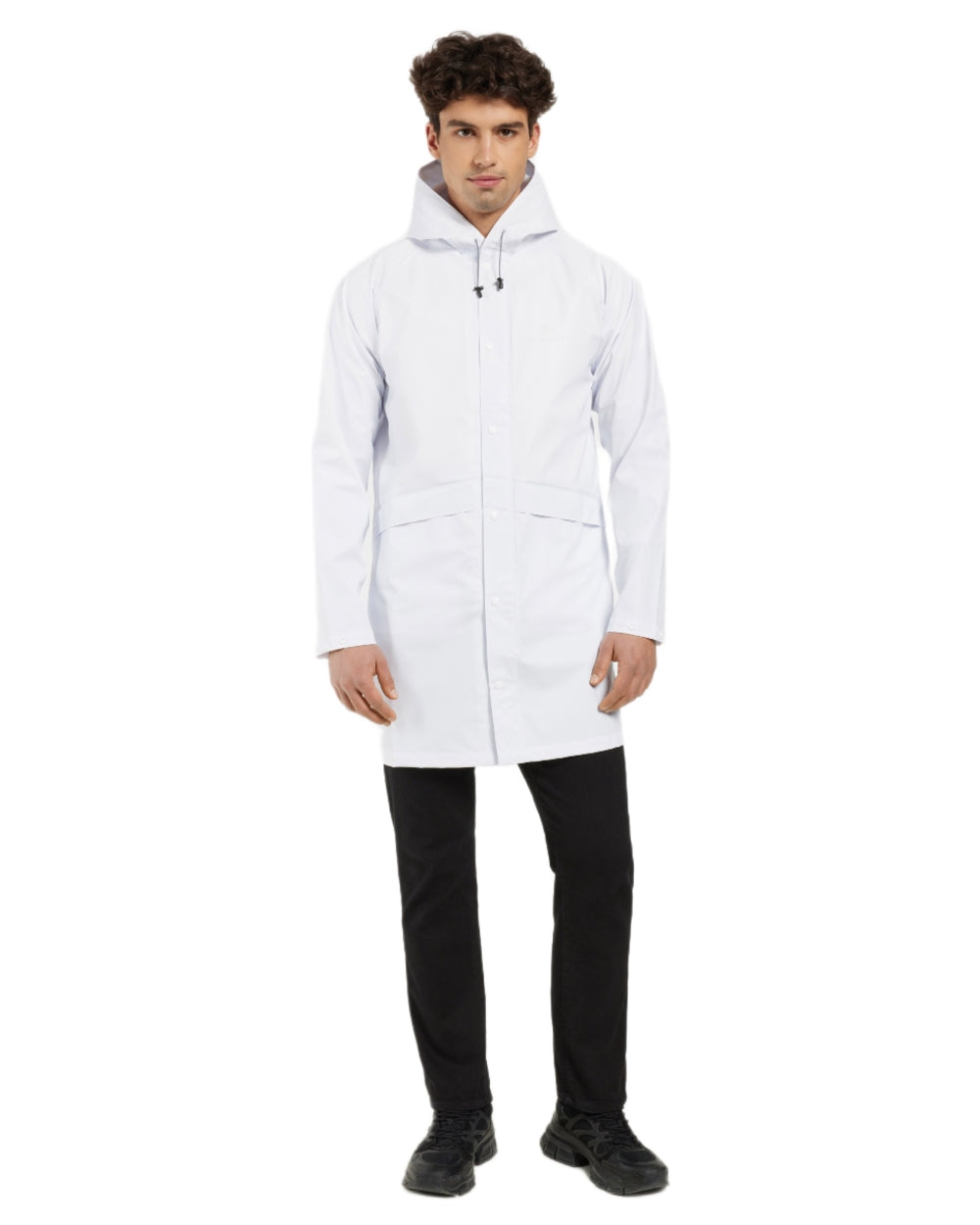 Snow White coloured Didriksons Avon Parka on white background 