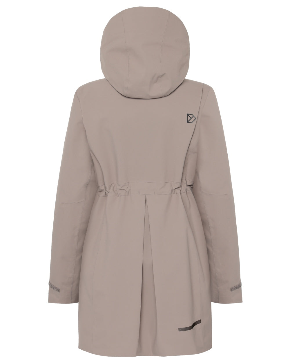 Ash Brown coloured Didriksons Bea Womens Parka 6 on white background 