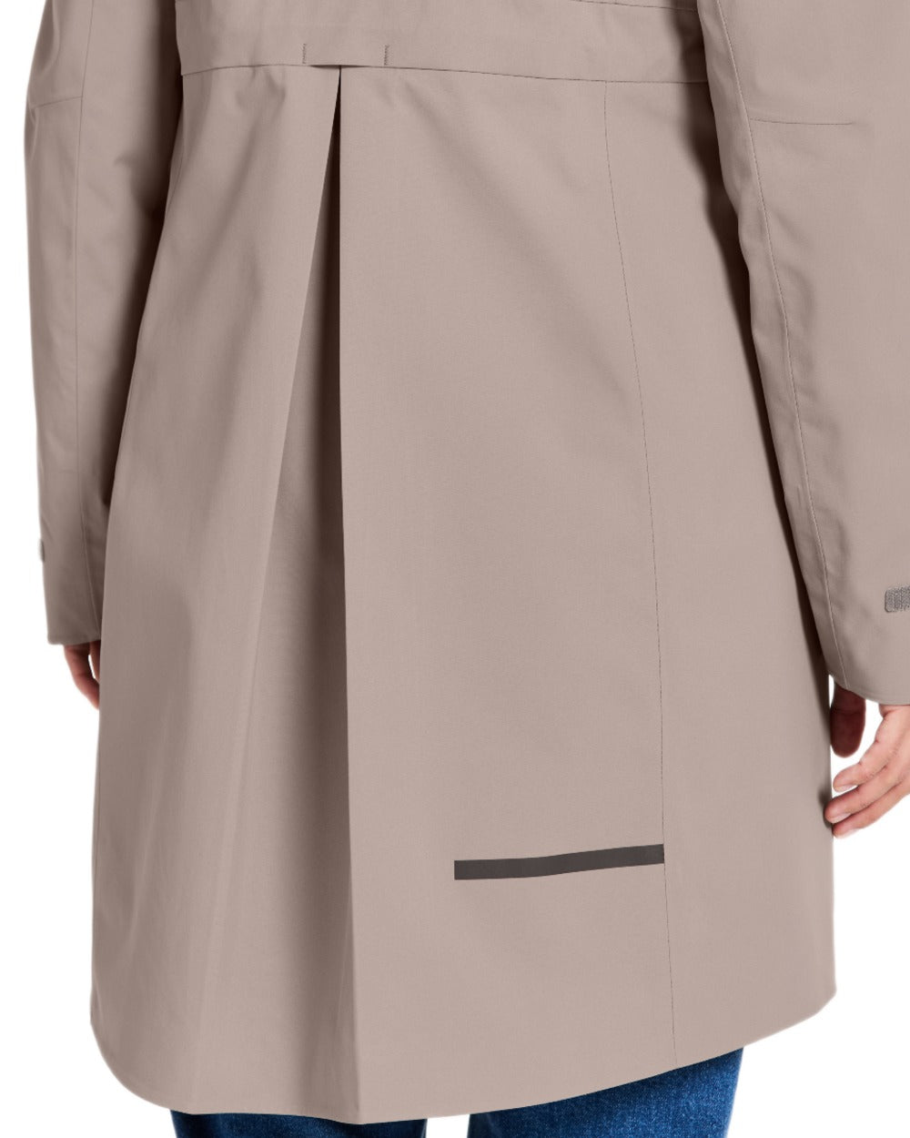 Ash Brown coloured Didriksons Bea Womens Parka 6 on white background 