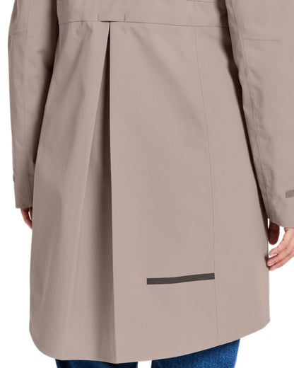 Ash Brown coloured Didriksons Bea Womens Parka 6 on white background 