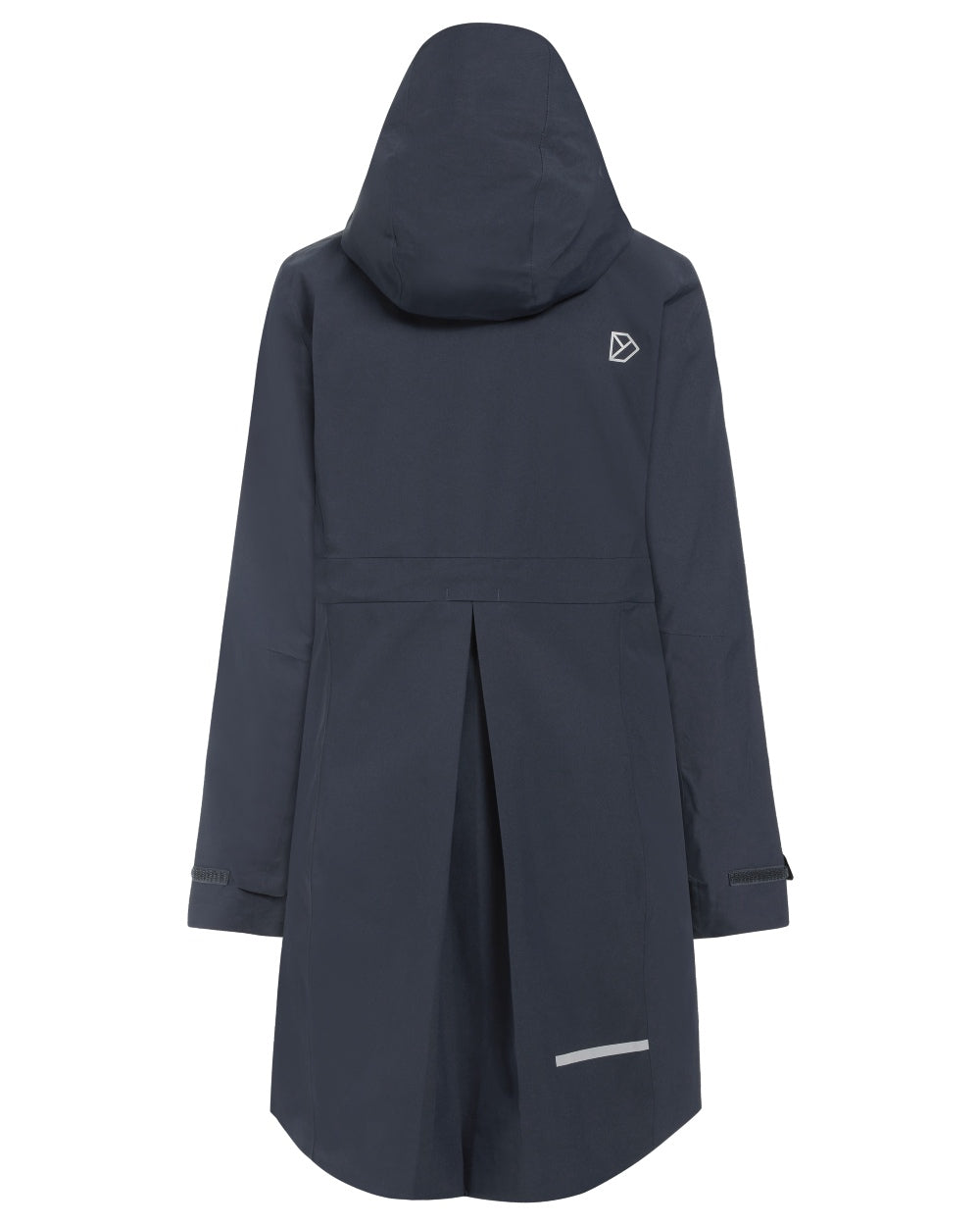 Dark Night Blue coloured Didriksons Bea Womens Parka 6 on white background 
