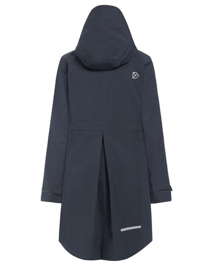 Dark Night Blue coloured Didriksons Bea Womens Parka 6 on white background 