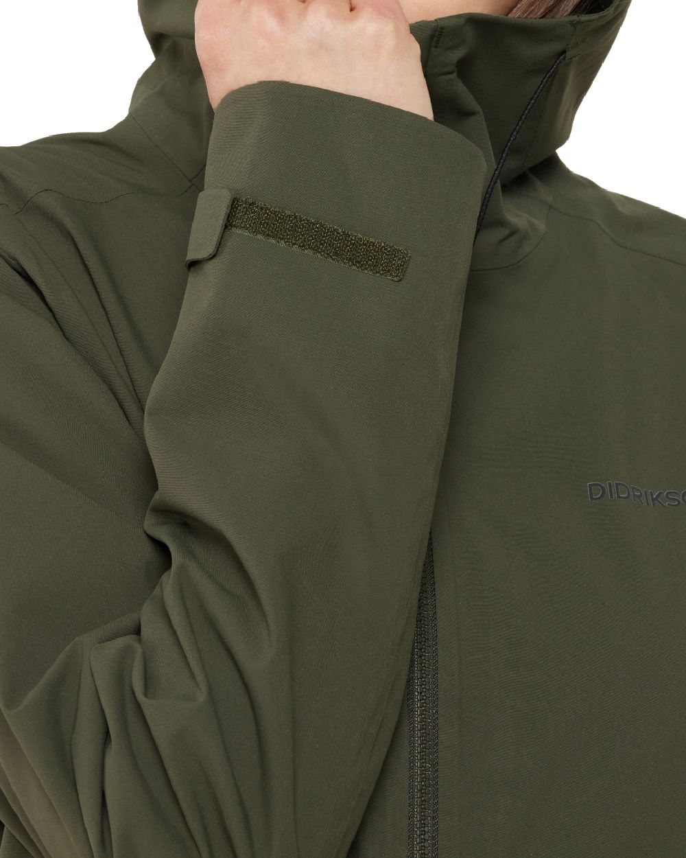 Deep Green coloured Didriksons Bea Womens Parka 6 on white background 