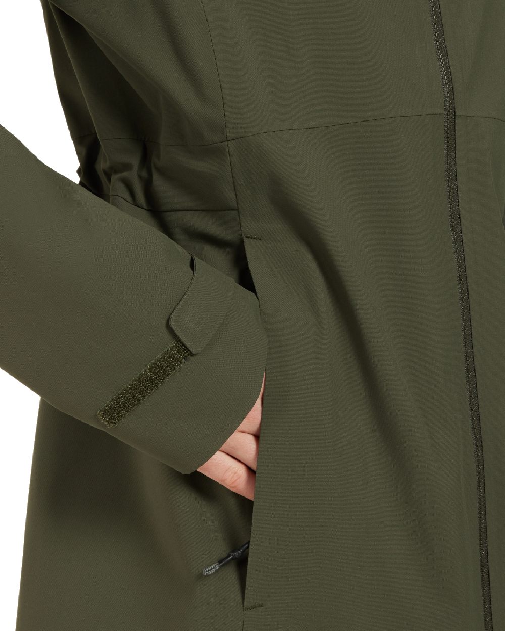 Deep Green coloured Didriksons Bea Womens Parka 6 on white background 