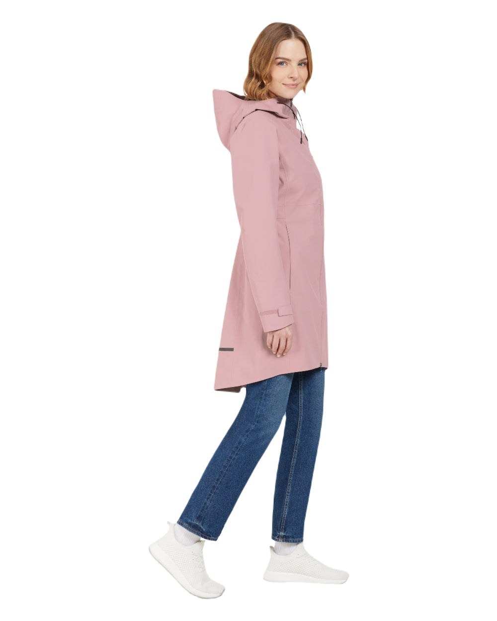 Oyster Lilac coloured Didriksons Bea Womens Parka on white background 