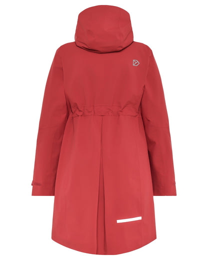 Spring Red coloured Didriksons Bea Womens Parka 6 on white background 