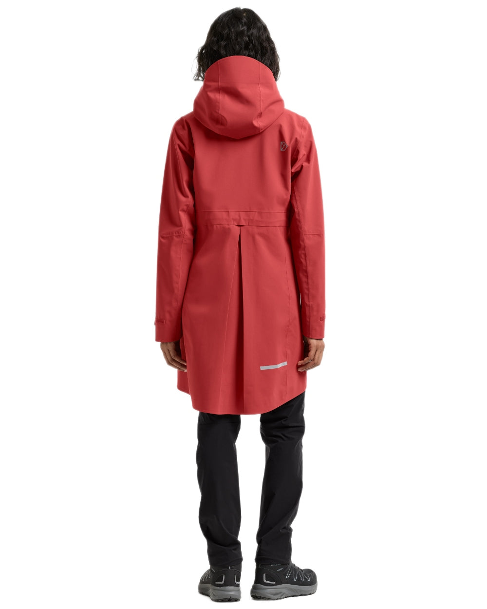 Spring Red coloured Didriksons Bea Womens Parka 6 on white background 