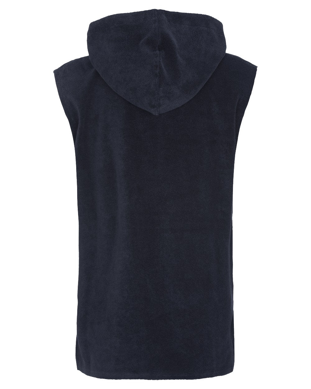 Dark Night Blue coloured Didriksons Childrens Bell Poncho on white background 