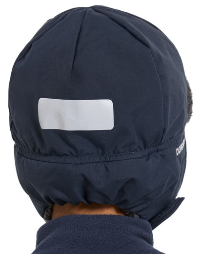 Navy coloured Didriksons Biggles Cap 7 on white background 