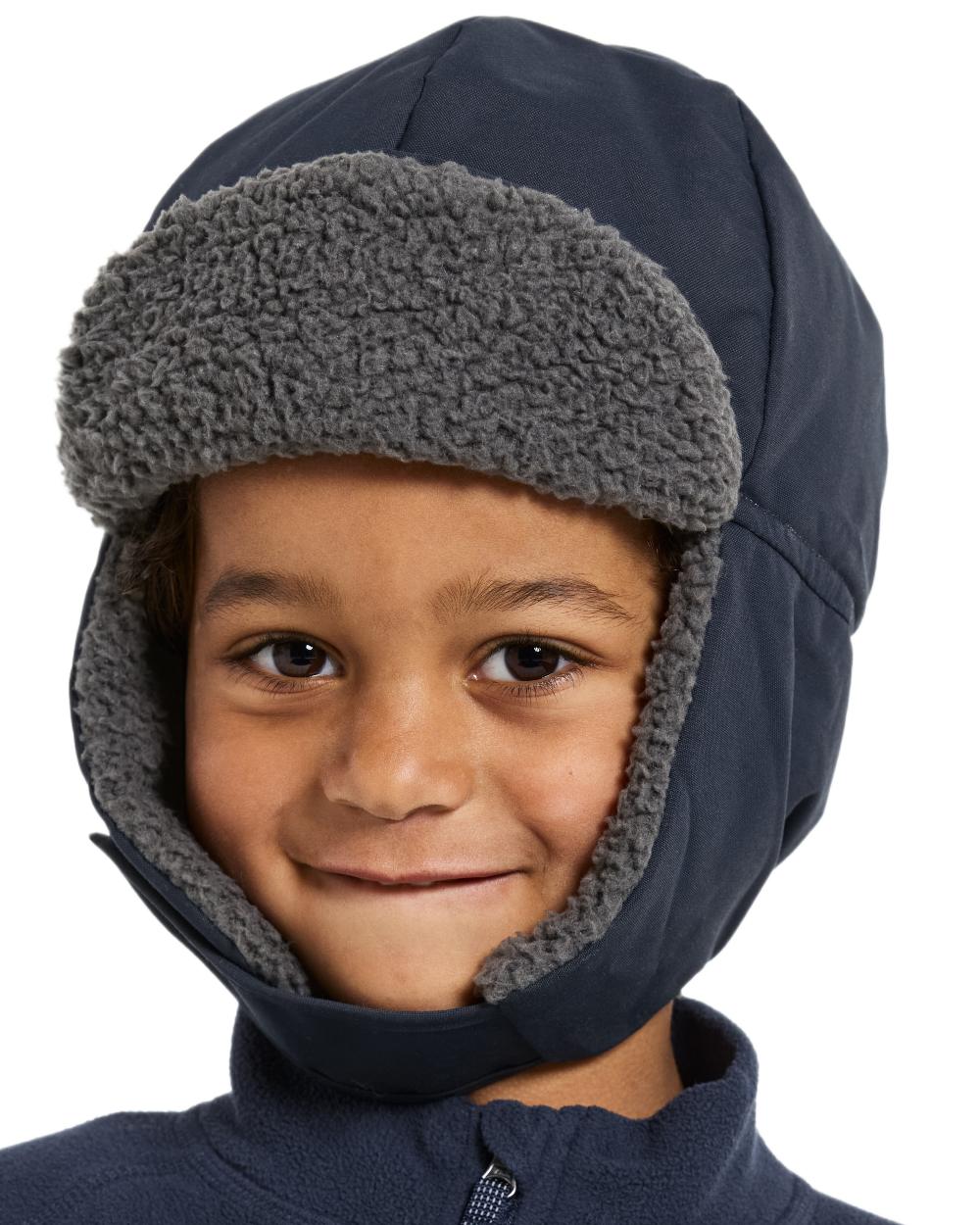 Navy coloured Didriksons Biggles Cap 7 on white background 