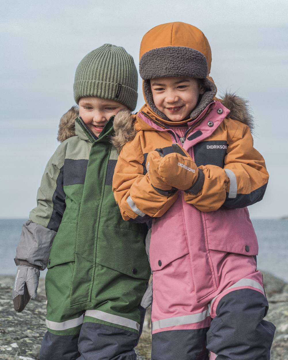 Almond Tree Coloured Didriksons Biggles Kids Cap on outdoor background 