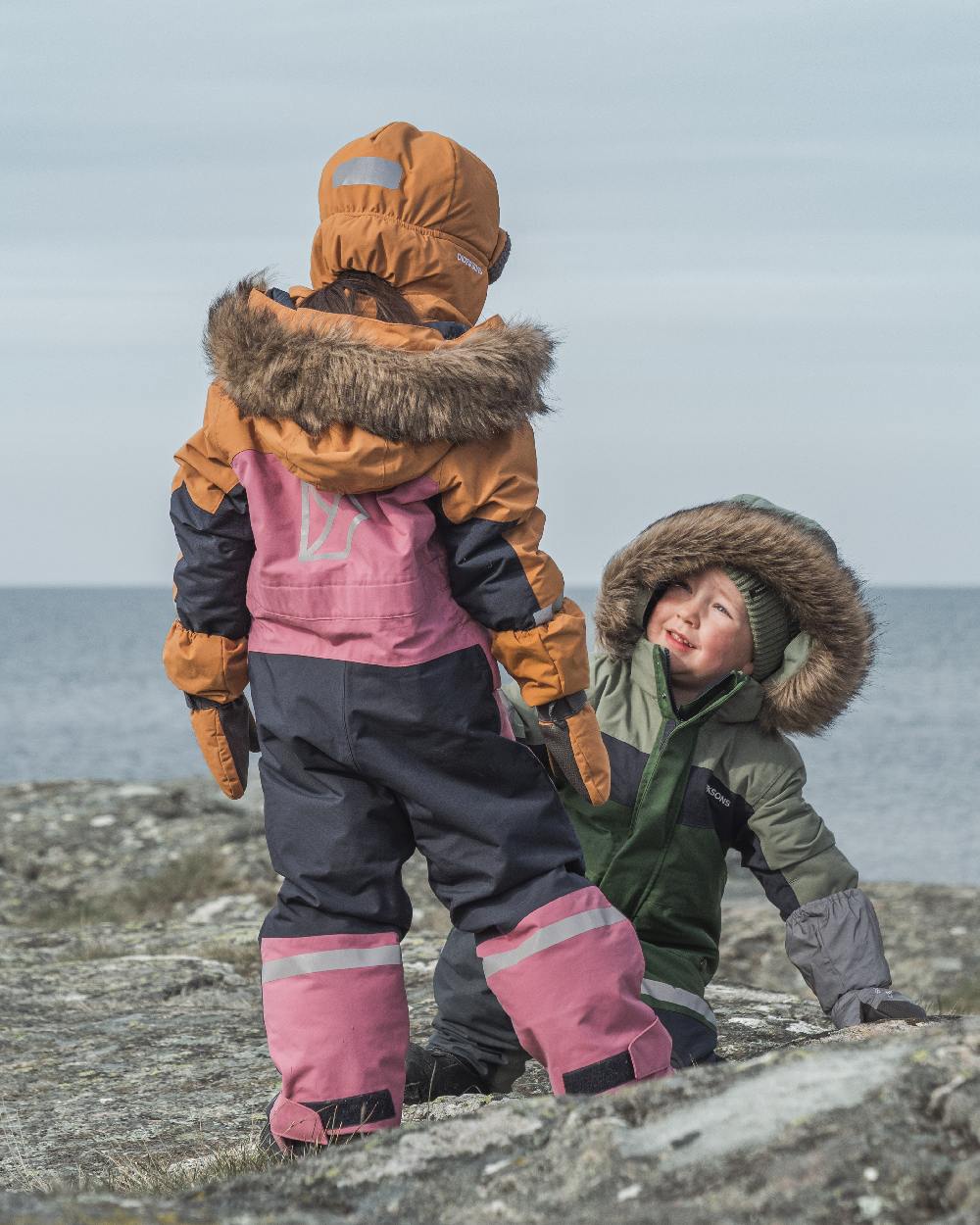 Almond Tree Coloured Didriksons Biggles Kids Cap on outdoor background 