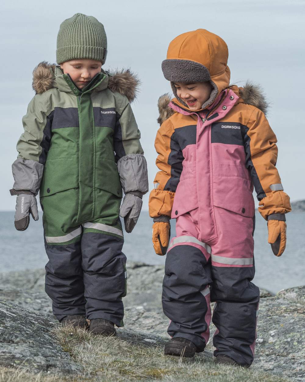 Almond Tree Coloured Didriksons Biggles Kids Cap on outdoor background 