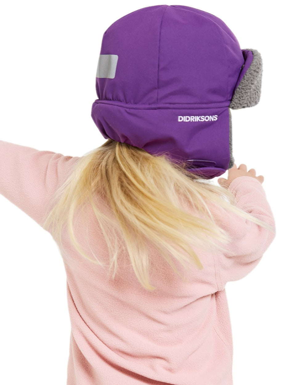 Royal Purple Coloured Didriksons Biggles Kids Cap on white background 