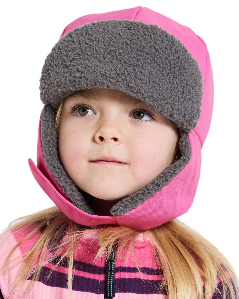 Sweet Pink Coloured Didriksons Biggles Kids Cap on white background 