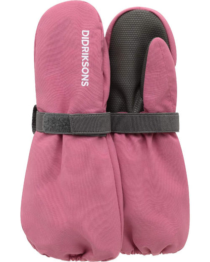 Heather Pink Coloured Didriksons Biggies Mitten 8 on White Background 