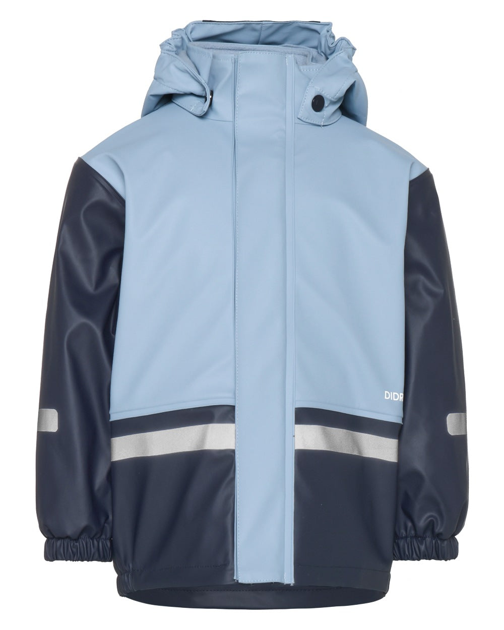 Cloud Blue coloured Didriksons Boardman Kids Rain Set on white background 