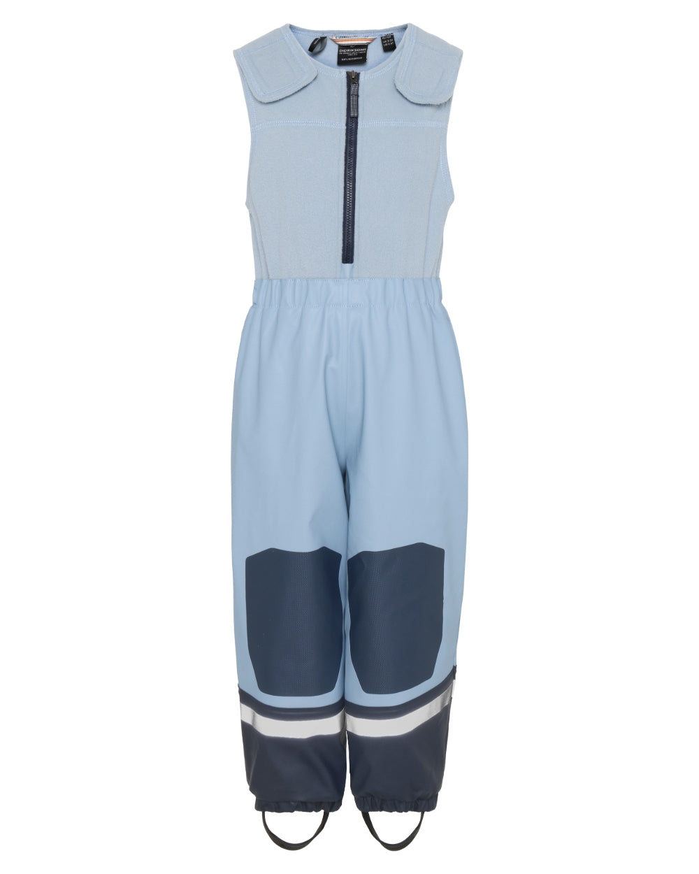 Cloud Blue coloured Didriksons Boardman Kids Rain Set on white background 