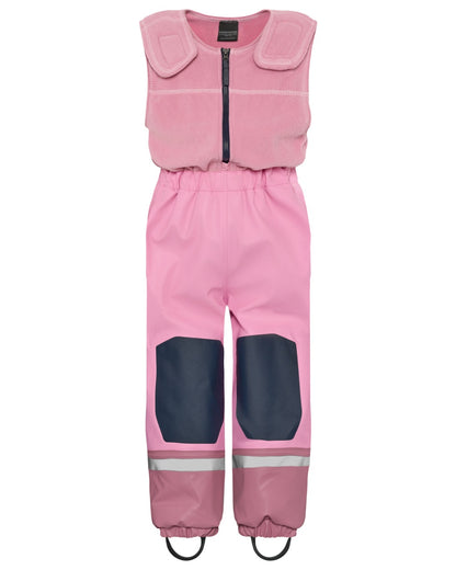 Light Heather Pink coloured Didriksons Boardman Kids Rain Set on white background 