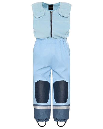 Light Sea Blue coloured Didriksons Boardman Kids Rain Set on white background 