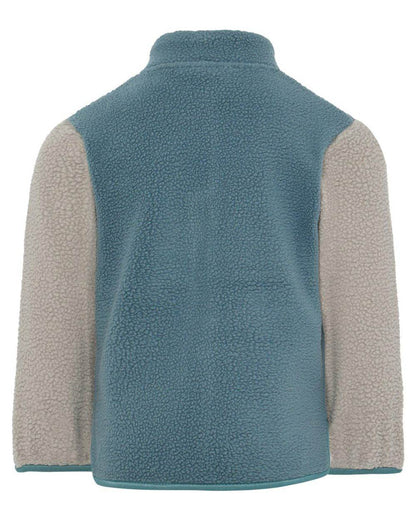 Factory Blue coloured Didriksons Childrens Anten Full Zip Jacket on white background 