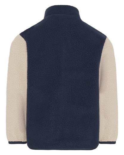 Navy coloured Didriksons Childrens Anten Full Zip Jacket on white background 