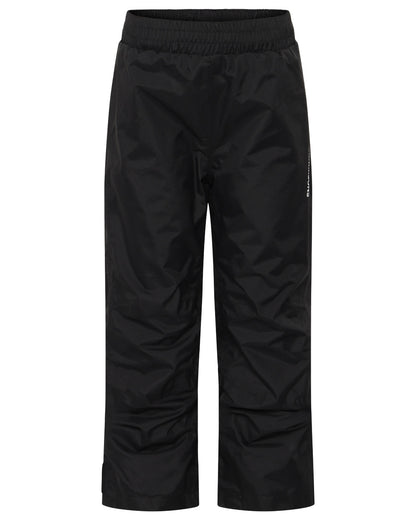 Black coloured Didriksons Childrens Avan Pants on white background 