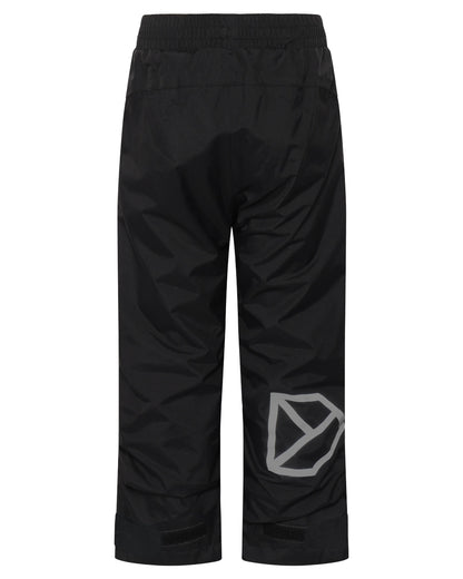 Black coloured Didriksons Childrens Avan Pants on white background 