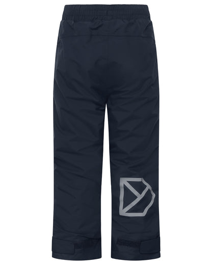Navy coloured Didriksons Childrens Avan Pants on white background 