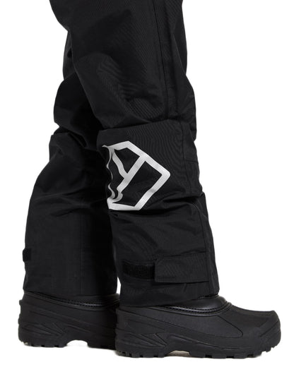 Black coloured Didriksons Childrens Avan Pants 2 on white background 