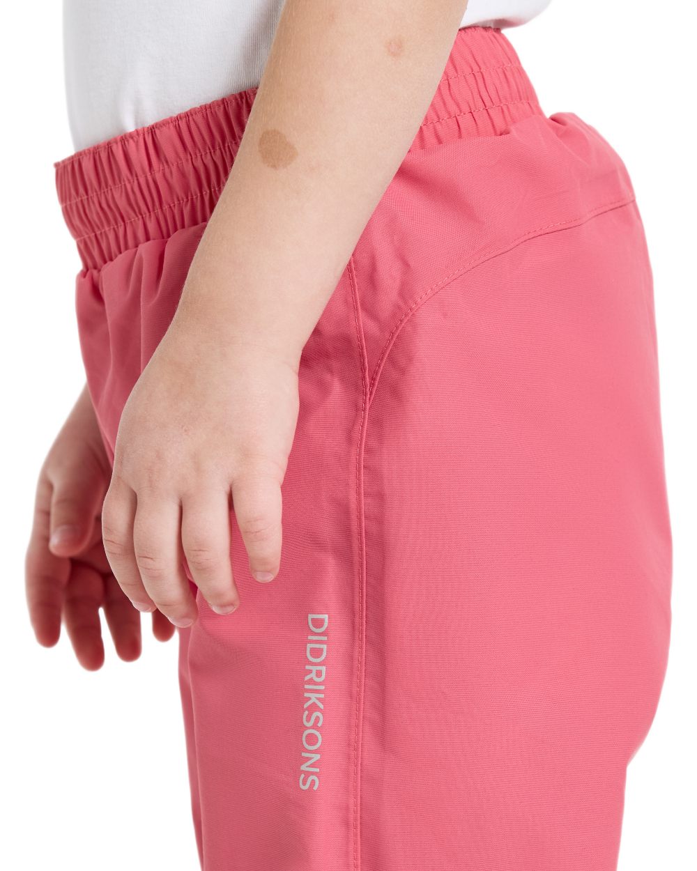 Dusty Azalea coloured Didriksons Childrens Avan Pants 2 on white background 