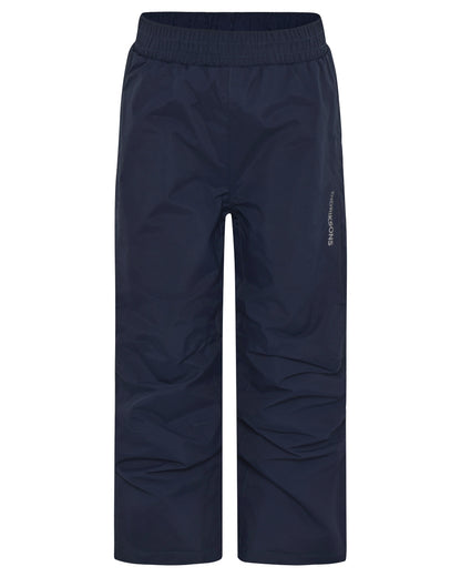 Navy coloured Didriksons Childrens Avan Pants 2 on white background 