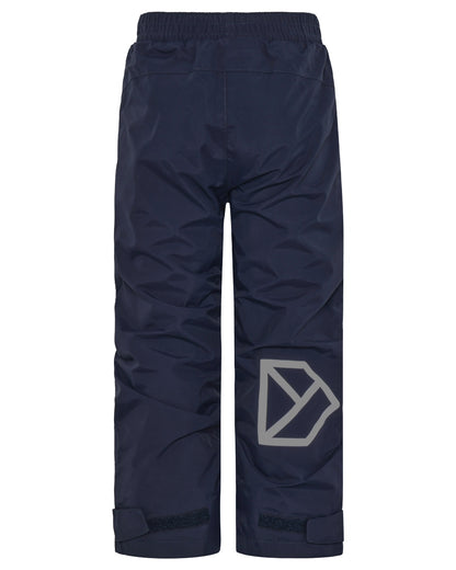 Navy coloured Didriksons Childrens Avan Pants 2 on white background 