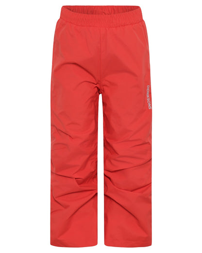Paprika coloured Didriksons Childrens Avan Pants 2 on white background 