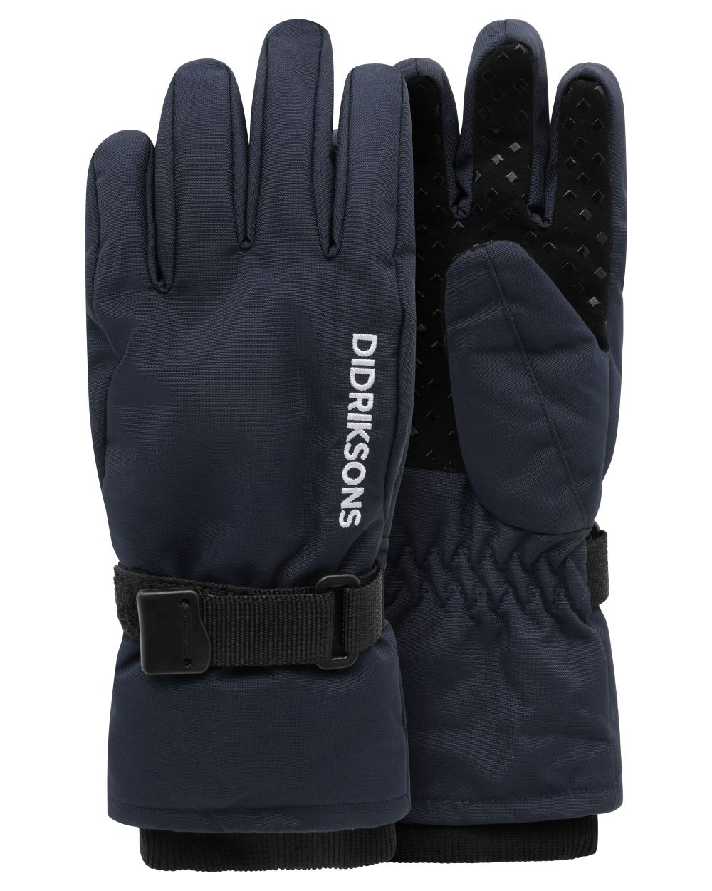 Navy coloured Didriksons Childrens Biggles Gloves 4 on white background 