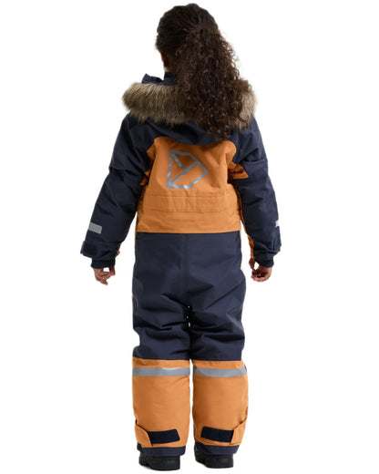 Almond Tree coloured Didriksons Childrens Bjarven Coverall 5 on white background 