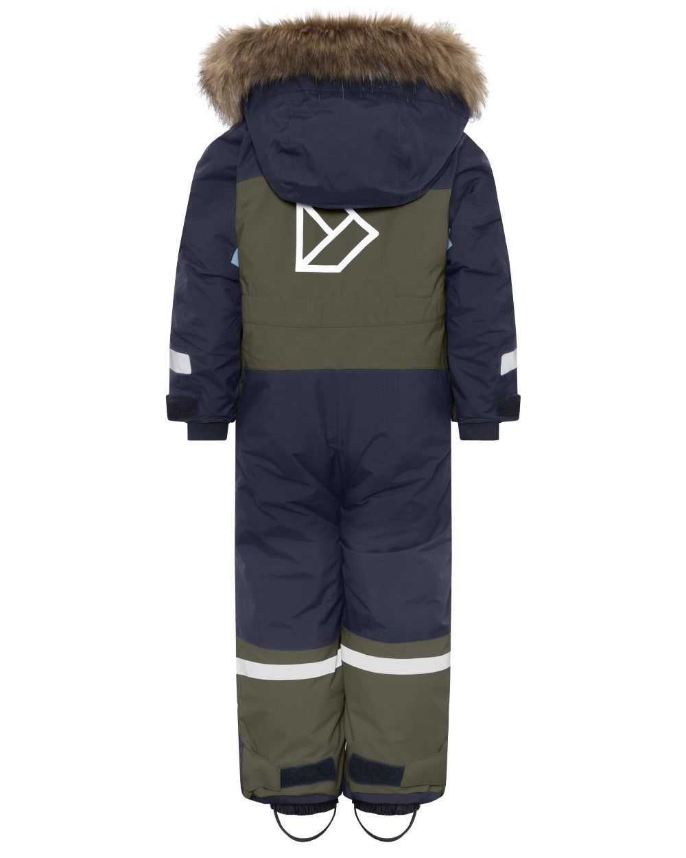 Deep Green coloured Didriksons Childrens Bjarven Coverall 5 on white background 